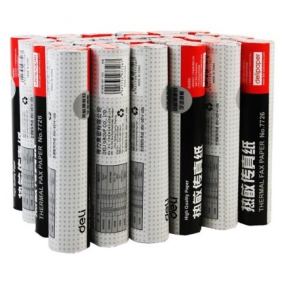 得力 (deli)  热敏传真纸210mm*20码 24卷/盒